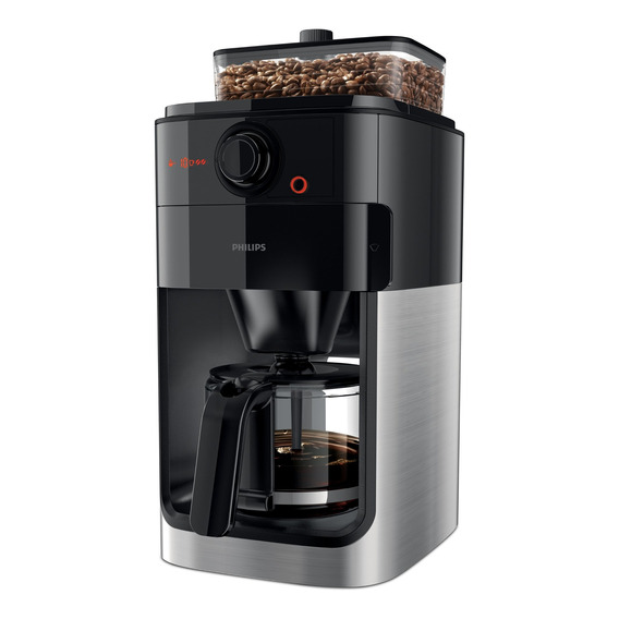 Cafetera Philips Mod. Hd7767/00 Con Molinillo Integrado Color Negro/Metal