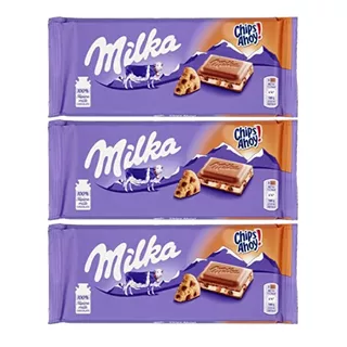 3 Chocolates Importados Da Polônia - Milka Chips Ahoy - 100g