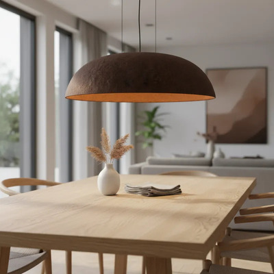 Colgante Led 72w Cct Ø50cm Fieltro Café Mks - Café