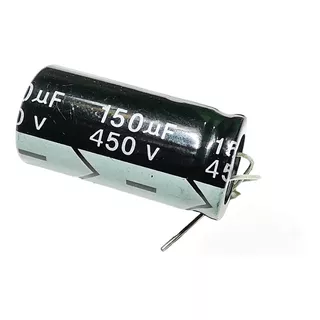 Capacitor Electrolítico 150uf 450v 105° Negro Paquete 2pcs