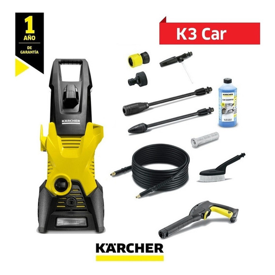Hidrolavadora eléctrica Kärcher Home & Garden K3 Car 16018320 amarilla/negro de 1.6kW con 12MPa de presión máxima 127V - 60Hz