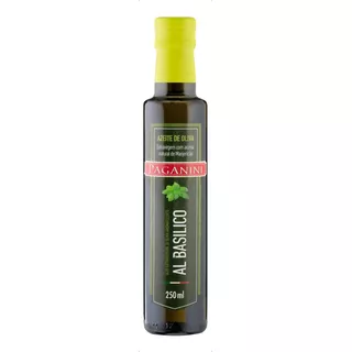 Azeite De Oliva Extra Virgem Italiano Manjericão Paganini Vidro 250ml