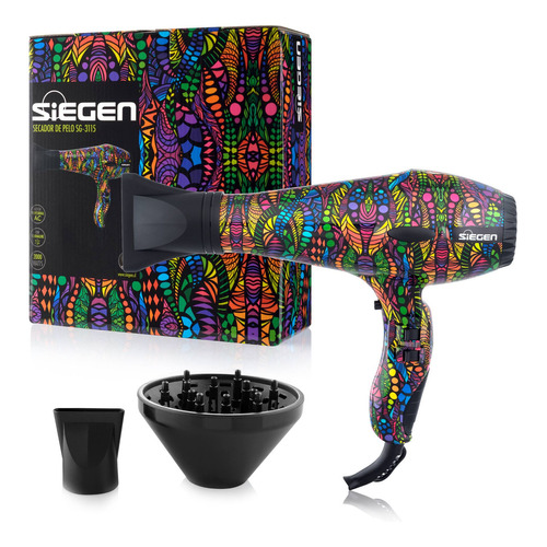 Secador De Pelo Siegen Sg-3115 Color Negro