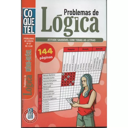 Lógica Coquetel 144 Páginas Médio - Difícil