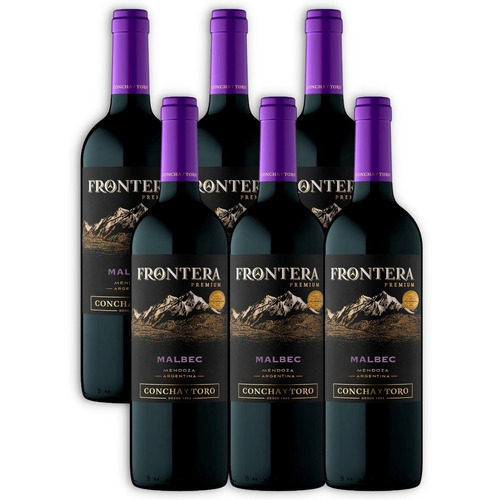 Frontera Premium Vino Malbec Caja X6u 750ml Concha Y Toro