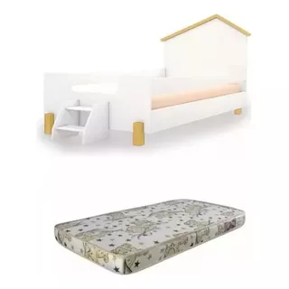 Mini Cama Casinha Infantil Ayla Para Meninas Com Colchão D18