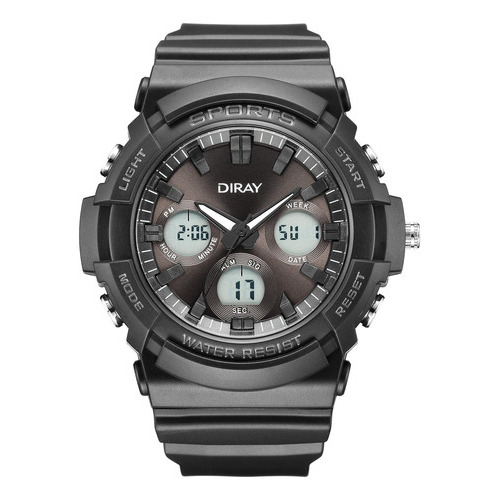 Reloj De Pulsera Diray Para Hombre Dr357ad1 Negro