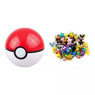 Pokebola + 24 Figuras Pokémon De 2 A 3 Cm, Sin Repetir