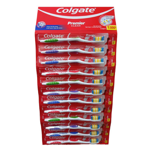 Pack X 12 Cepillos De Dientes Colgate Premier Clean Mediano