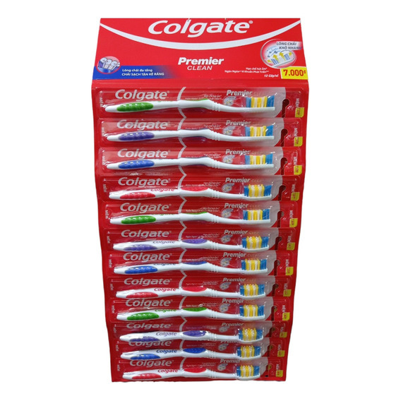 Pack X 12 Cepillos De Dientes Colgate Premier Clean Mediano