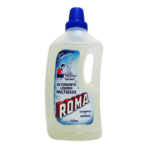Jabón Detergente Líquido Roma Multiusos Cja 12 Botellas De L