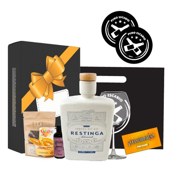 Box Gin Restinga Botanica Premium 750ml + Copa Transparente