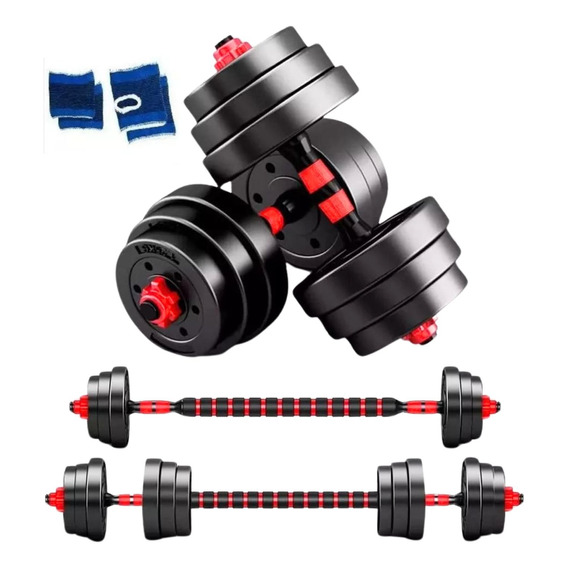 Set Mancuernas Barra Ajustables 20 Kg