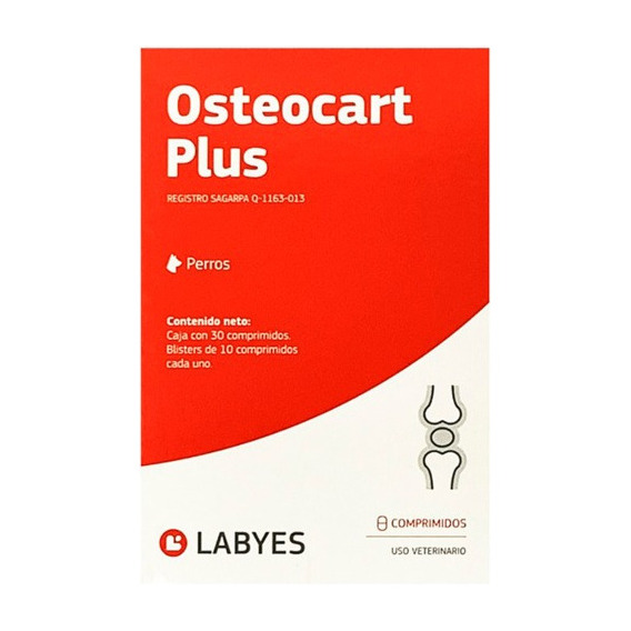 Osteocart + Plus 30 Tabletas Para Perros Senior Labyes