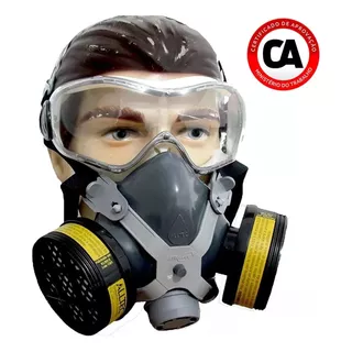 Máscara Respiratória Facial Veneno Pesticida Vapores Gases