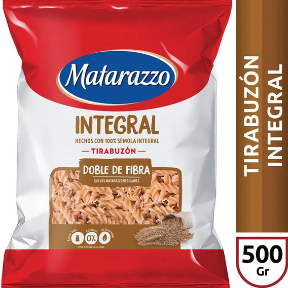 Fideos Tirabuzón integral Matarazzo 500g