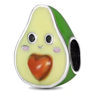 Charm Aguacate Feliz Plata Ley 925