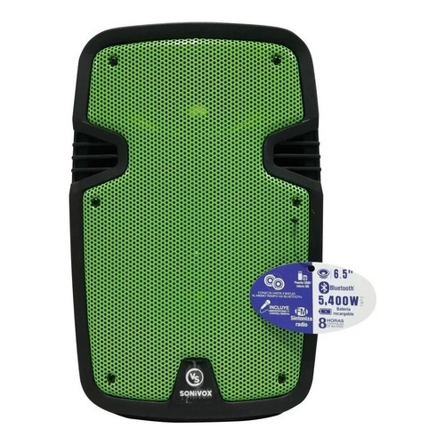 Parlante Sonivox VS-SS2135 portátil con bluetooth verde 