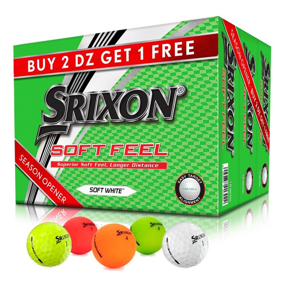 Rieragolf Pelotas Golf Srixon Softfeel Promo 3x2 (docenas)