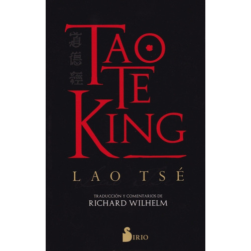 Tao Te King, de Lao Tse. Editorial Sirio, tapa blanda en español, 2019