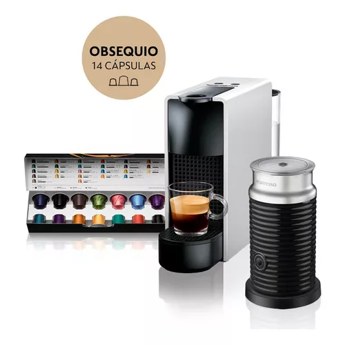 Nespresso Essenza Mini Silver + Espumador de leche Máquina de café