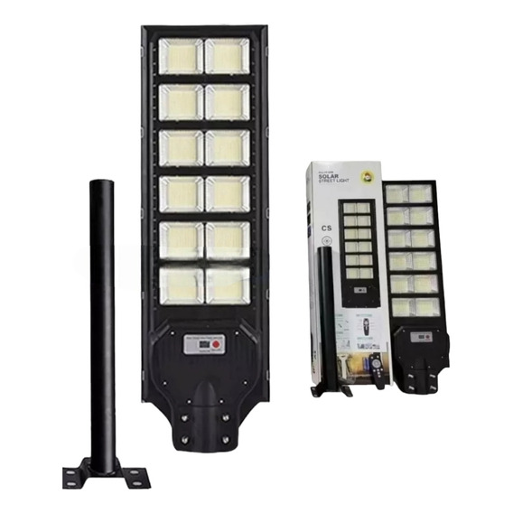 Foco Solar 1200w Con Panel Incorporado Soporte Y Control