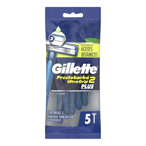 Máquina De Afeitar Gillette Prestobarba Ultragrip Plus 5 U
