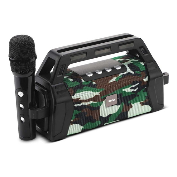 Parlante Bluetooth Con Microfono Inalambrico Soul Xs500 Color Camuflado