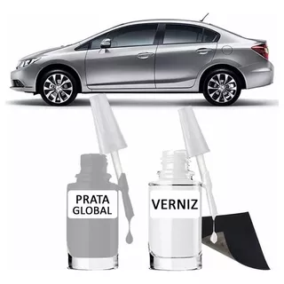 Tinta Tira Risco Automotivo Honda City Cor Prata Global