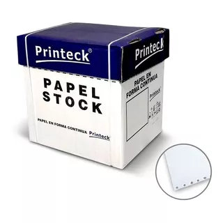 Papel Stock Continuo Bco 9.5 X5.5 1t, 6000 Formas, Printeck