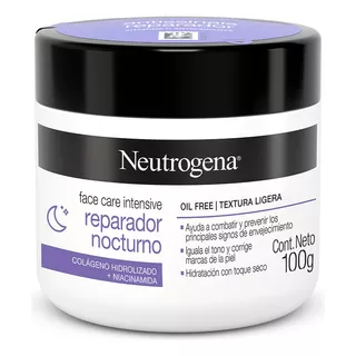 Crema Hidratante Facial Neutrogena Reparador Nocturno 100 G Momento De Aplicación Noche Tipo De Piel Todo Tipo De Piel