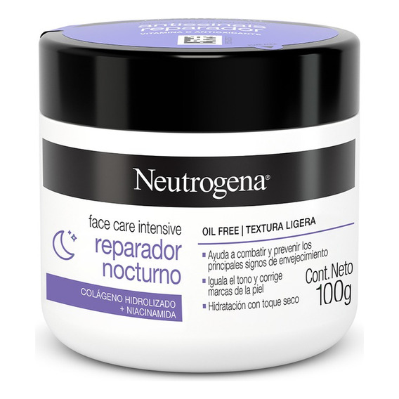 Crema Hidratante Facial Neutrogena Reparador Nocturno 100 G Momento de aplicación Noche Tipo de piel Todo tipo de piel