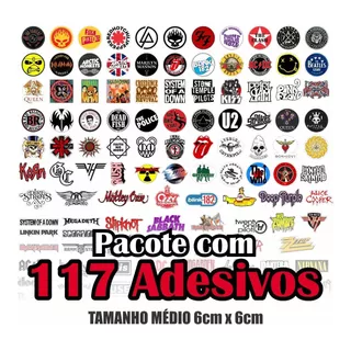 Adesivos Banda De Rock 117un.