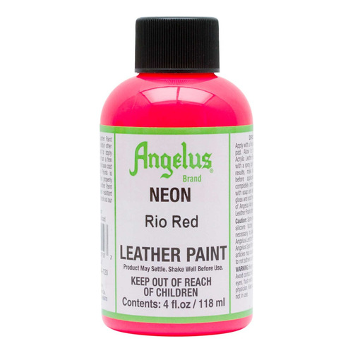 Pintura Acrílica Angelus 4 Oz ( 1 Pieza ) Color Rio Red