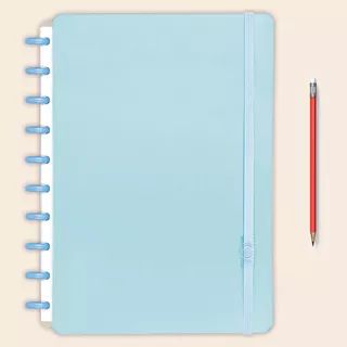 Caderno Criativo Tom Pastel Azul - Grande - Discos Offset90
