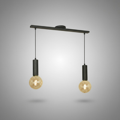 Lampara Colgante 2 Luces Moderna Industrial Blanco E27 Cival