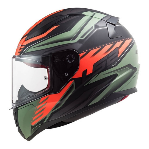 Casco Integral Ls2 Ff353 Rapid Gale Negro / Rojo / Verde Mat Tamaño Del Casco Xxl