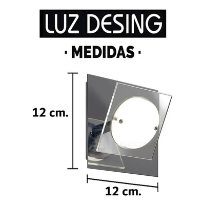Aplique 1 Luz Led Sun Moderno 10w Pontente Acero Acrilico Cromo/neutro Neutro