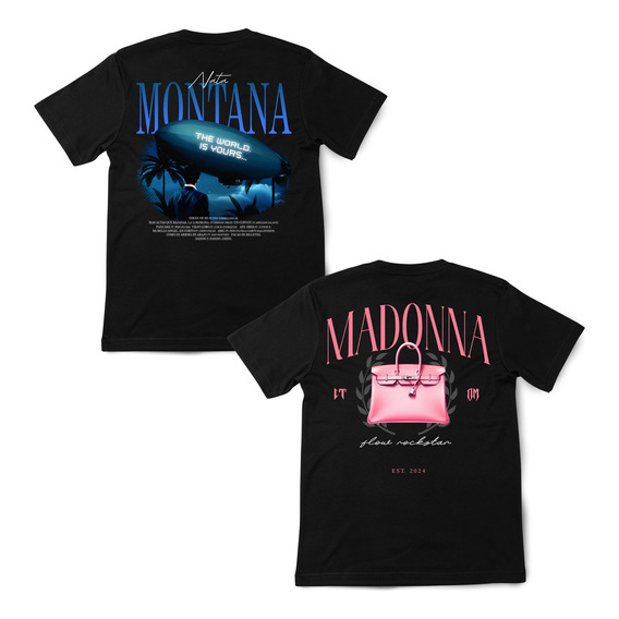 Duo Playeras Camisetas Nata Montana / Madonna Ct Parejas