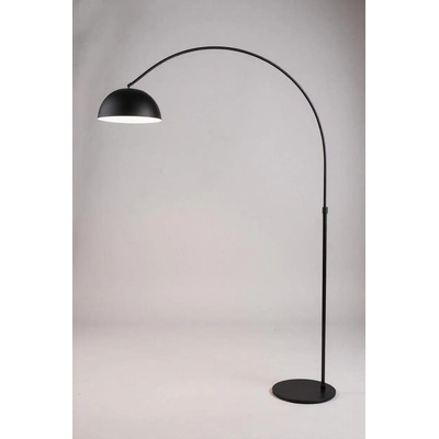 Lampara De Pie Arco Large Negra Moderna Apto Led Lp