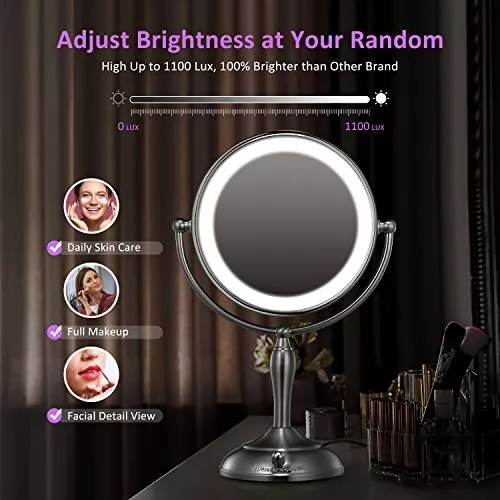 Espelho de maquilhagem Mirrormore 8.5 com luzes, espelho Au