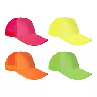 Gorra Trucker Fluo Fullcolor - Promo X 12 U Cotillón Carioca