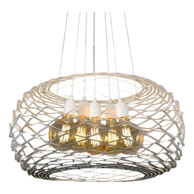 Lampara Colgante Nest Mediano 5 Luces 70cm Blanco E27 Nk