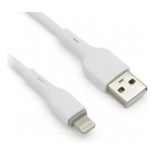 CABLE LIGHTNING BROBOTIX 1 MTS PVC BLANCO Compatible con Apple iPad iPhone - Cable USB 1 Conector A Macho a Conector Lightning