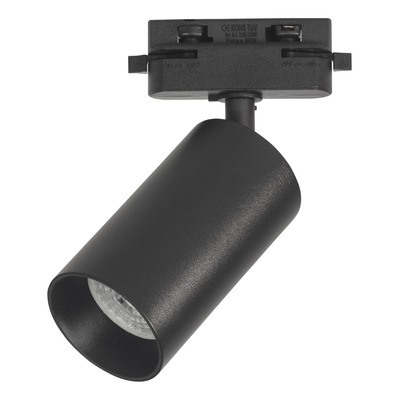 Cabezal Biz Negro Movil Con Adaptador Para Riel Pro Gu10