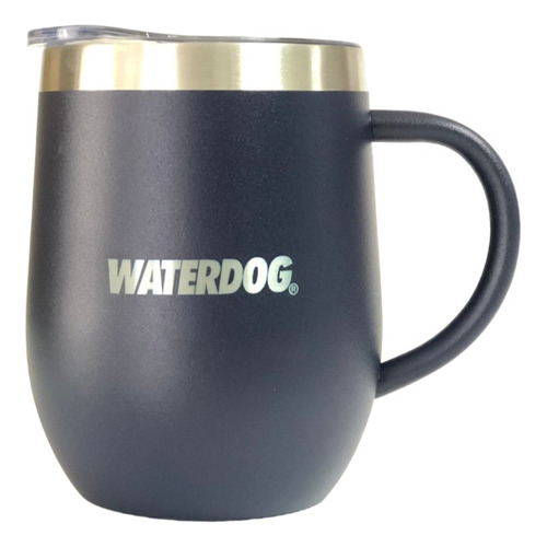 Vaso Tazón Con Asa Waterdog 360 Ml Acero Inoxidable Color Índigo