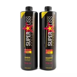  Superliss Black Progressiva Alisa Afro 1000ml- Kit Original