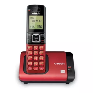 Teléfono Vtech Cs6719 Inalámbrico - Color Negro/rojo