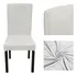 Funda Para Silla Comedor Cubre Asiento Elastizada Y Lavable® Color Blanco Diseño De La Tela Liso