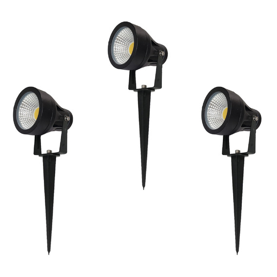 Combo Estaca 9w Luz Calida  Ip65 Exterior/jardin Por 3 Unida